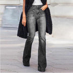 Cowgirl Chic Wide Flare Jeans - Stylish Denim Flare Pants for Trendy Women