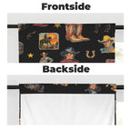 Vintage Cowboy Collage Western Curtains 28" x 40" Made in America