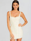 Luxe Beaded Hip Hugging Dress – Elegant Party Dress for Formal Occasions