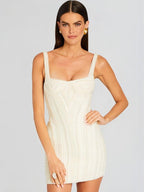 Luxe Beaded Hip Hugging Dress – Elegant Party Dress for Formal Occasions