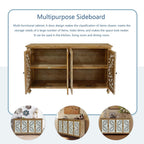 Accent Cabinet With 4 Doors Farmhouse Sideboard Buffet Cabinet