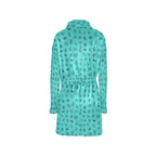 Turquoise Cattle Brands Women's Western Bath Robe