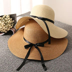 La Dolce Vita Straw Hat - Stylish Italian Summer Sun Hat with Ribbon Tie