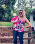 Look Pretty Play Dirty Tank Top | Pink, Blue, Black