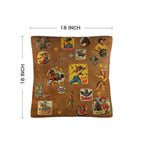 Vintage Cowgirl Collage Square Pillow Case 18x18 Made in America