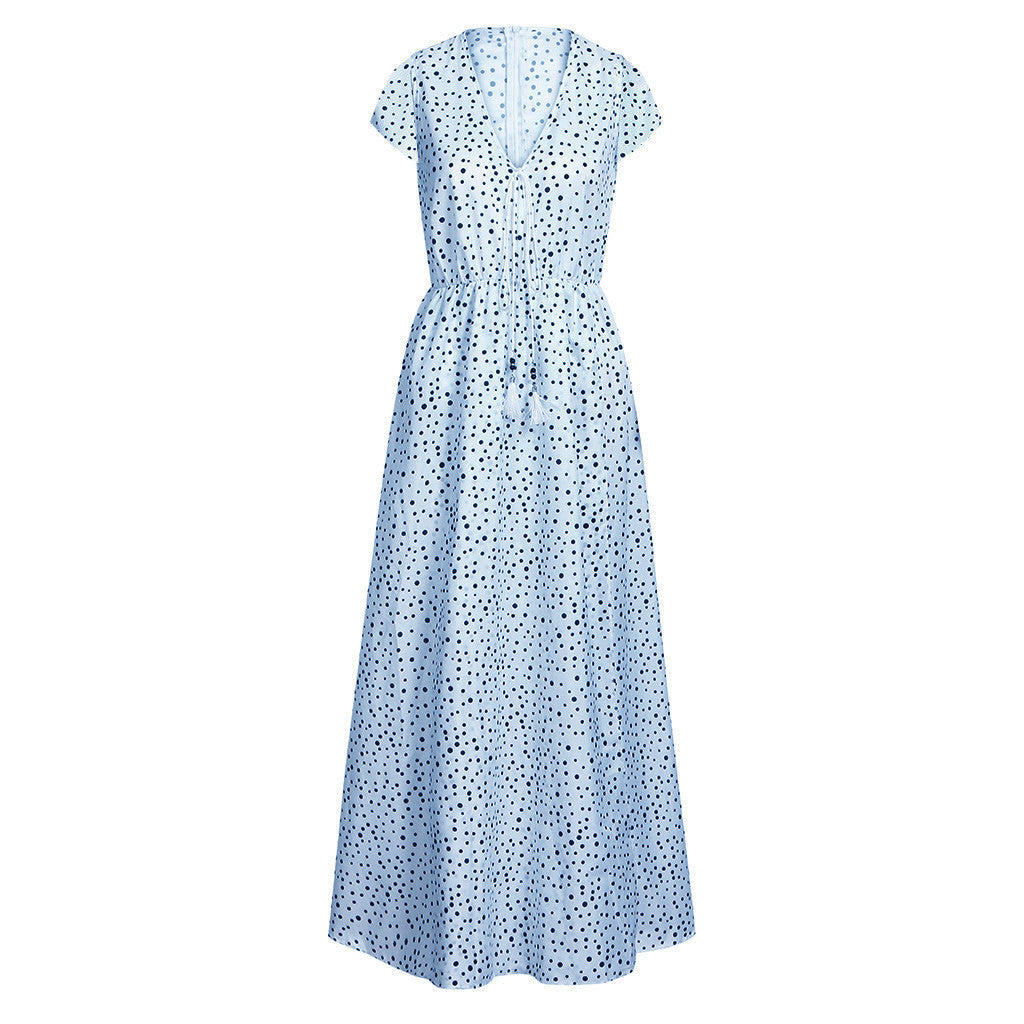 Sunset Dreams Polka Dot Boho Dress