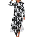 Baha Ranch Black White Cowboy Western Duster Dress