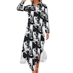 Baha Ranch Black White Cowboy Western Duster Dress