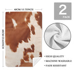 Cow Print Set of 2 Dish Towels made in America Kitchen Towels