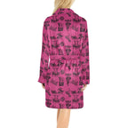 Baha Ranch Pink Cowboy Print Western Bath Robe