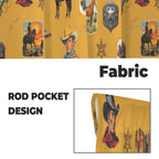 Vintage Cowboy Collage Western Curtains 28" x 40" Made in America