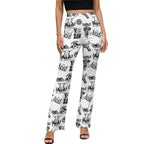 Baha Ranch Cowboy Print Western Flare Pants