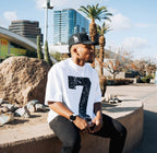 70x7 Drop Shoulder Tee (Super Oversized) - White