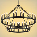2 Tier Farmhouse Wagon Wheel Chandelier