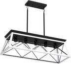 5-Light Farmhouse Pendant Linear Chandelier