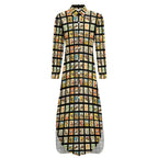 Baha Ranch Vintage Cowboy Collage Western Shirt Dress Duster