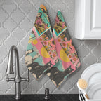Retro Pop Western set of 2 Kitchen Dish Towels Made in America