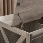 Farmhouse Dog Cage Crate Furniture with Sliding Barn Door