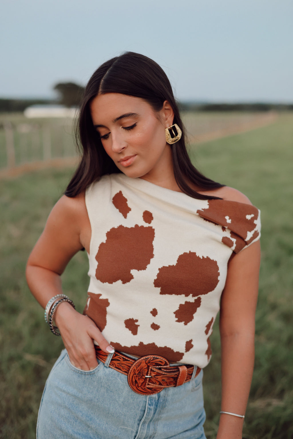 The Athens Top in Animal Print