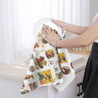 Vintage Cowgirl Collage Dish Towels Set of 2 Made in America