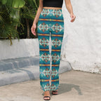 Baha Ranch Teal Aztec Flare Pants