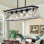 5-Light Farmhouse Pendant Linear Chandelier