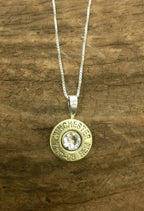 7mm-08 Sterling Silver Bullet Head Necklace