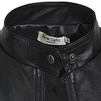 Black Leather Motorcycle Jacket | Stylish and Warm for Bikers & Nightlife