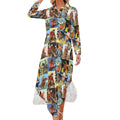 Baha Ranch Cowboy Collage Western Shirt Dress Duster