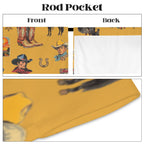 Vintage Cowboy Collage Western Curtains 52" x 63" Made in America