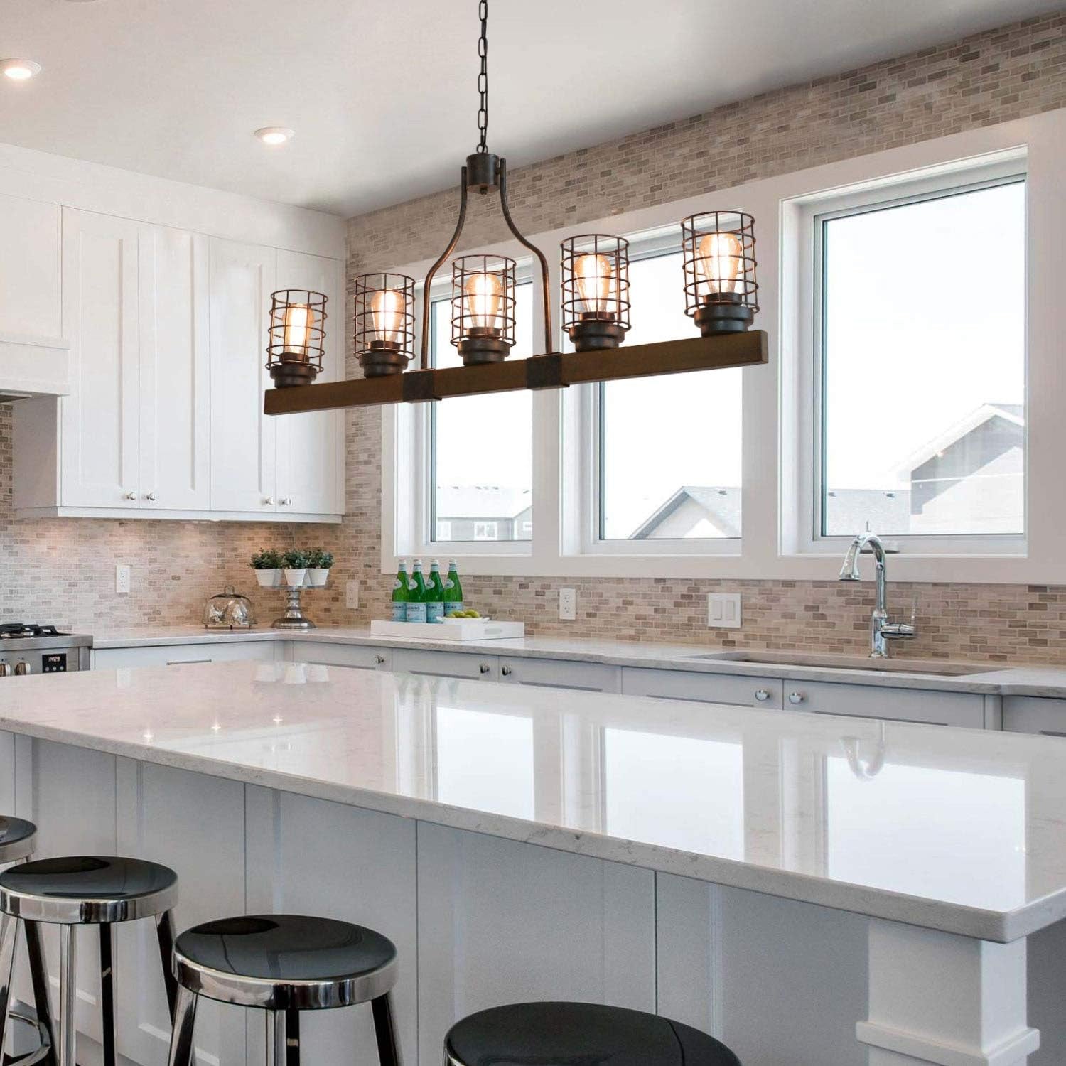 Farmhouse 5-Light Cage Rustic Chandelier