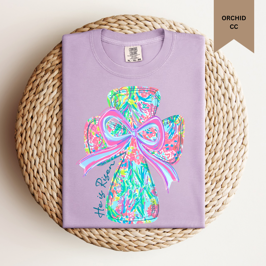He Is Risen Cross Tee.