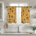 Vintage Cowboy Collage Western Curtains 28" x 40" Made in America