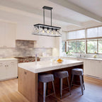 5-Light Farmhouse Pendant Linear Chandelier
