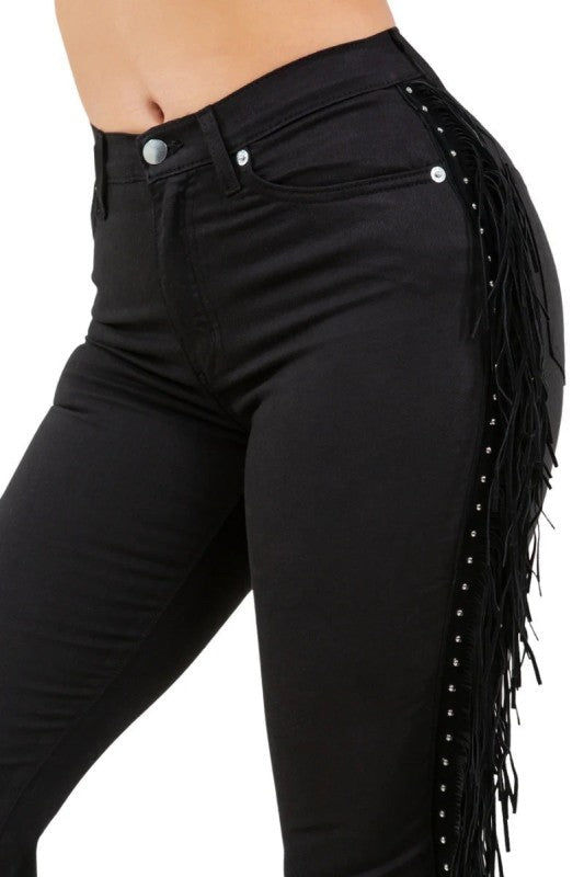 GJG Denim Texas Sun Bell Bottom Jean in Black Denim