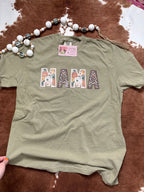MAMA floral & cheetah - Comfort Colors
