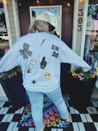 Custom Faux Patched Sweatshirt