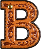 Monogrammed Initial Western Leather Look Saddle Longhorn Cowboy Cowgirl Kitchen Dish Towels Made in America