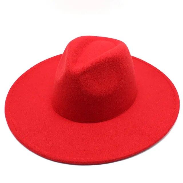 Modern Classic Felt Fedora – Stylish Wide Brim Wool Hat for Men and Women