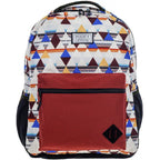 HOOey "Recess" Diamond Aztec (Cream/Burgundy) - Backpack