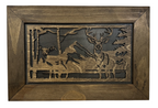 Buck and Doe in The Woods Gun Concealment Furniture - Handcrafted Hidden Gun Storage Wall Decor - Hidden Gun Shelf with Magnetic Lock for Quick Access