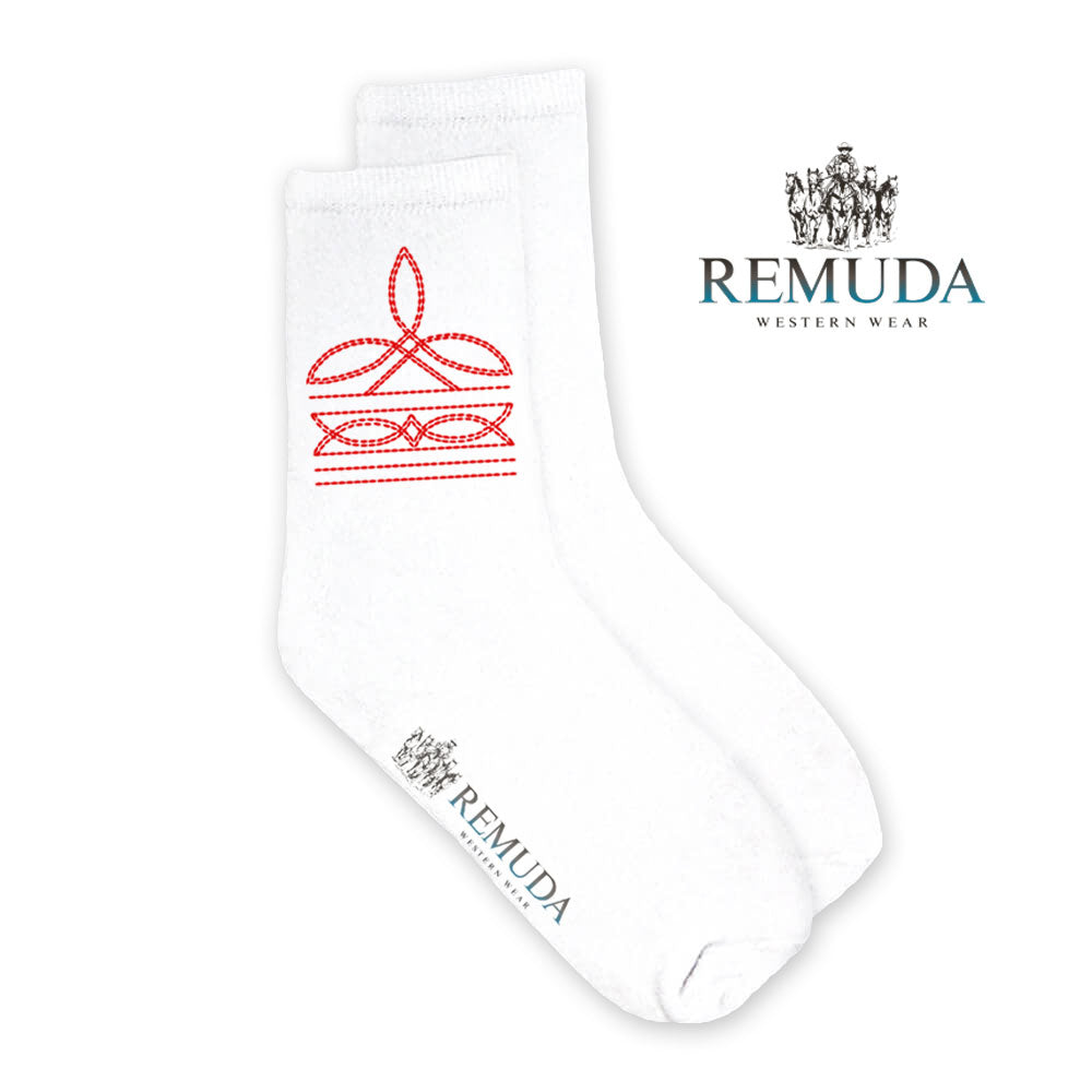 Boot Stitch Adult Unisex Western Crew Socks