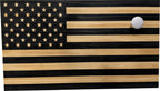 American Flag Decorative & Secure Wall-Mounted Gun Cabinet (Carbon Gray)