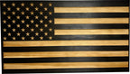 Carved American Flag Decorative Wall-Mounted Secure Gun Cabinet