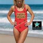 Yeehaw Howdy Cowboy One-Piece Swimsuit