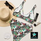 Baha Ranch Yeehaw Funky Cowgirl Collage Bikini