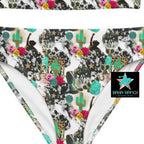 Baha Ranch Yeehaw Funky Cowgirl Collage Bikini