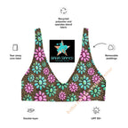Baha Ranch Yeehaw Pink Turquoise Cowgirl Bikini Top