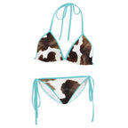 Cow Print Bikini Tops/Bottoms Sold Separately