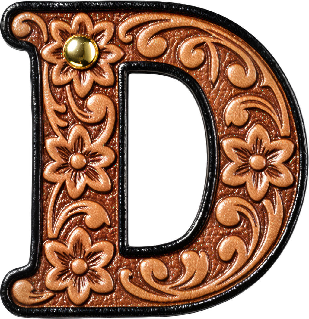 Monogrammed Initial Western Leather Look Saddle Longhorn Cowboy Cowgirl Kitchen Dish Towels Made in America